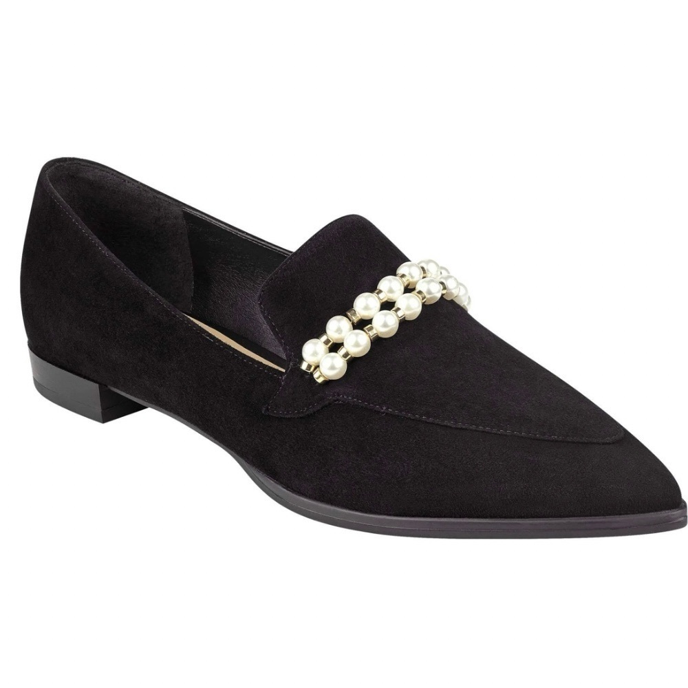 Marc Fisher Kneel Velvet Faux Pearl Point Loafer 7.5 - Picture 13 of 13